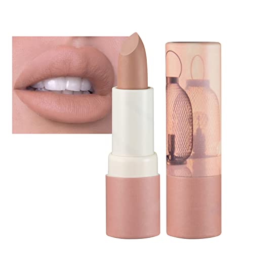 Matte Lipsticks for Women Long Lasting,Waterproof Moisturizer Pink Lipstick Non Stick Cup Velvet Lipstick,Not Fade Matte Lip Gloss,Tinted Lip Bal