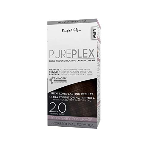 Knight & Wilson PurePlex Rich Golden Brown Permanent Hair Colour Dye. Protect, Restore and Nourish with Aminofix. 5.036 Golden Brown. 100% Grey C
