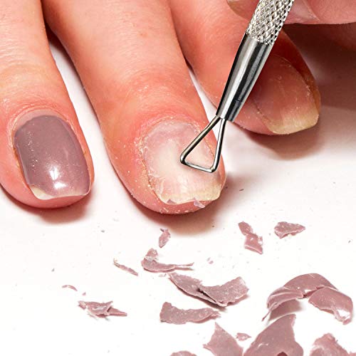 Mylee Gel Polish Scraper – Professional Nail Tool for Removing UV Manicure Treatment – Stainless Steel Metal Prep Remover Pusher for Easy Surface