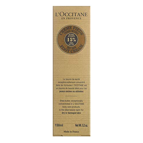 L'OCCITANE Shea Butter Foot Cream 150ml| Luxury Foot Care for Dry to Very Dry Feet|Nourishing and Softening|