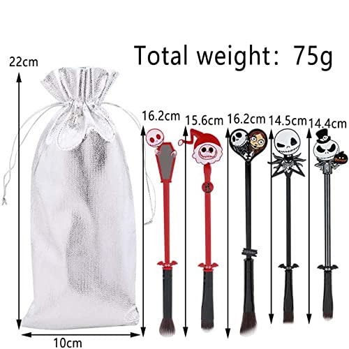 COSHINE The Nightmare Before Christmas Makeup Brushes, Coshine 5pcs Corpse Bride Anime Makeup Brush Set