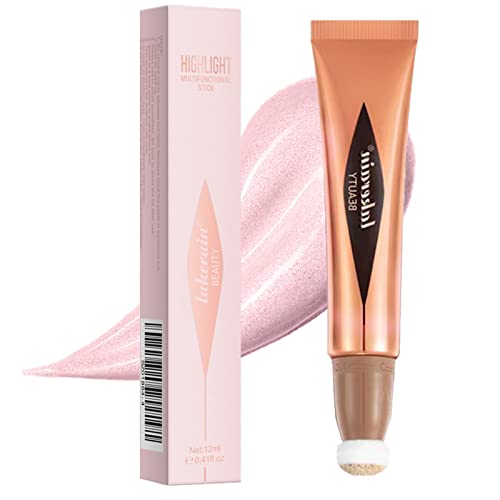 Go Ho Liquid Contour Wand,Liquid Bronzer Stick,Cream Face Concealer Contouring with Cushion Applicator,Easy to Blend & Long Lasting & Smooth Natu