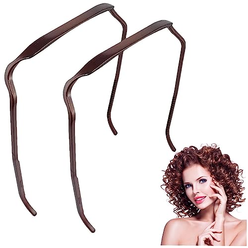 DONGTATA Curly Hairband Thick Headband for Women Plastic Hair Hoop Hairband Fashion Square Shaped Hinged Curly Thick Hair like Sunglasses