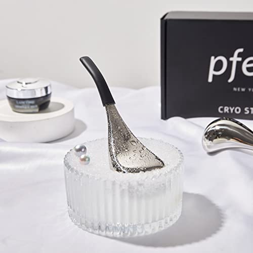 Pfefe Ice Globes Facial Skin Care Tools for Women Face Eyes, Stainless Steel Face Beauty Cryo Sticks for Girls Ladies, Cooling Spa Globes Cold Ro