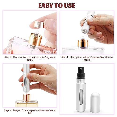 Perfume Atomiser,5ML Perfume Atomiser Refillable Bottles,Travel Perfume Atomiser Refillable,Portable Mini Travel Perfume Atomiser,Empty Spray Bot