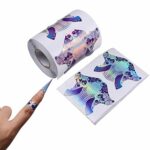 FingerAngel 100Pcs Nail Tips Laser Nail Forms Gel Polish Extension Forms Acrylic Tips Nail Art Decoration DIY Nail Gel Curl (LASER SILVER PURPLE)