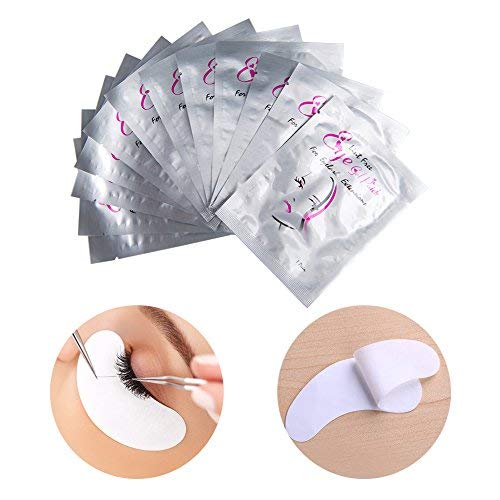 Arison Lashes Eye Gel Pads 50 Pairs Eyelash Extension Under Eye Gel Patches Lint Free Eye Patches with Smooth Front Side and Collagen Back Side E