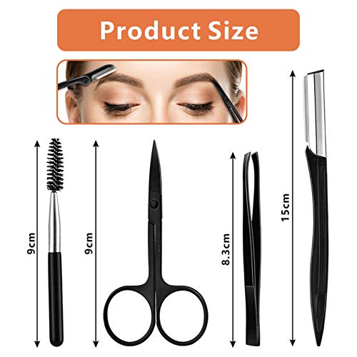 Eyebrow Set, Eyebrow Trimming Kit,Eyebrow Grooming Kit, Include Eyebrow Razor, Eyebrow Brush,Eyebrow Scissors, Facial Trimmer, Shaver, Tweezers,