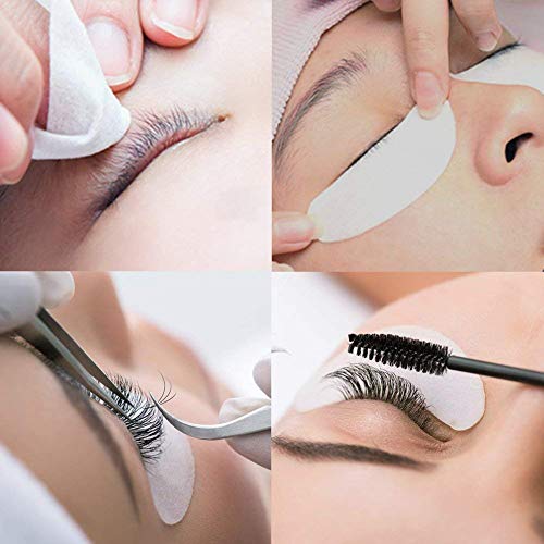 Arison Lashes Eye Gel Pads 50 Pairs Eyelash Extension Under Eye Gel Patches Lint Free Eye Patches with Smooth Front Side and Collagen Back Side E