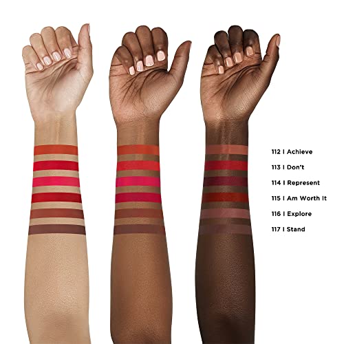 L'Oreal Paris Rouge Signature Matte Liquid Lipstick, Ultra-Matte Lip Stain, Up To 24 Hours of Colour, 113 I Don't, 41 ml (Pack of 1)