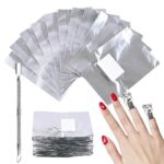 Sularpek Foil Nail Wraps, 200 Pcs Gel Nail Remover Wraps With 1pcs Cuticle Pusher, Nail Foils For Gel Nails For Fast & Gentle Soak Off Gel Polish