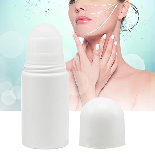 DASNTERED Roll On Bottle, Portable 4pcs 50ml Empty Refillable Lip Balms Essential Oil Roll On Bottle, Leak-Proof DIY Deodorant Containers For Sun