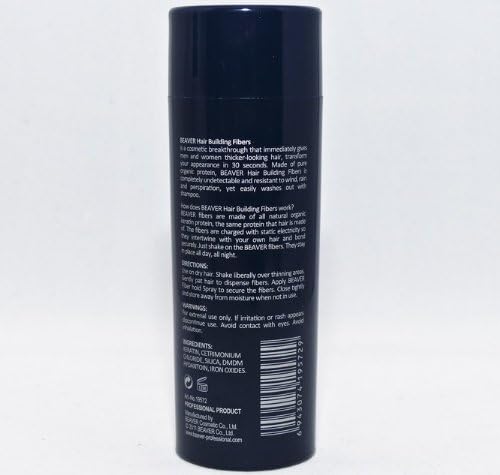 Beaver KERATIN Hair Building Fibres Hair Loss Concealer 28g Dark Brown (Beaver Fibres)