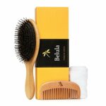 Premium Boar Bristle Hair Brush for Thick Hair Set. Hairbrush for Women With Thick, Long or Curly Hair. Restores Hair's Shine and Health. Comb, T