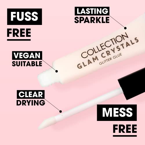 Collection Cosmetics Glam Crystals Glitter Glue, Precision Application, 15g, Clear