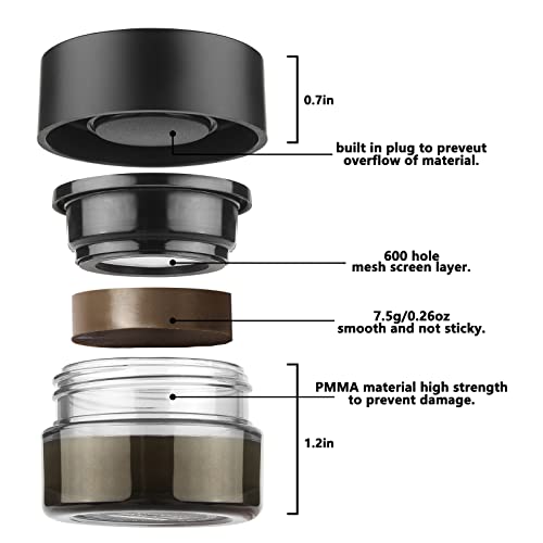 Junhe 3 Colors Eyebrow pomade and Stencil kit Eyebrow gel and stencil kit, Brow Pomade, Double ended Eyebrow Brush and Sponge Applicator(05 DARK