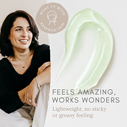 Renew Overnight Sleeping Facial Mask by Doppeltree with Aloe Vera Gel & Hyaluronic Acid - Anti Aging Hydrating Face Mask for Sunburn Relief, Skin