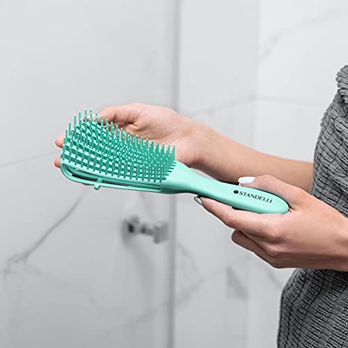 ST PROFESSIONAL Detangling Brush for Black Natural Hair, Kinky Frizzy Wavy Curly Coily Thick Afro –textured 3a to 4c Hair, Vented for Blow Drying