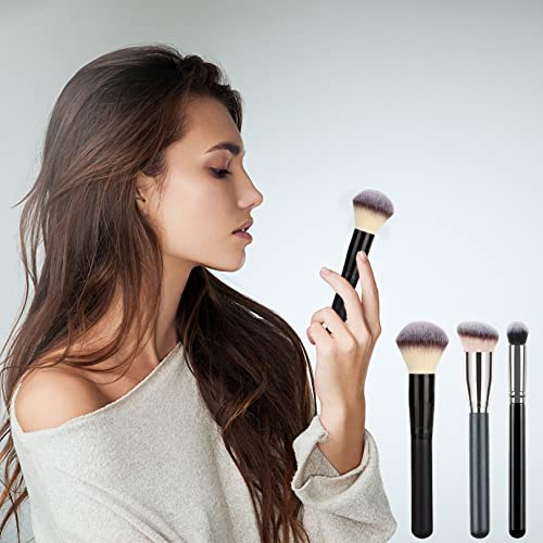 3 Pcs Makeup Brushes, Foundation Brush Face Brush Concealer Blushes Brush, Make up Brush Liquid Cream Flawless Foundation Brush Powder Makeup Bru