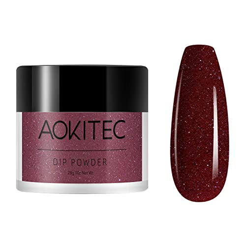 Aokitec 28g Dip Powder Clear Fashion Color Nail Dipping Powder French Powder Pro Collection System Nail Art Starter Manicure Salon DIY at Home Od