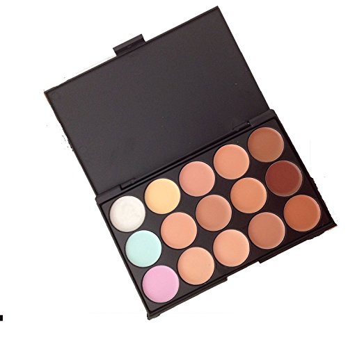 LyDia® 15 Nude Colours Cream Concealer/Highlight/Face Contour Camouflage Palette Dull/Redness Skin/Black Circle kit set #1 + LyDia® Professional