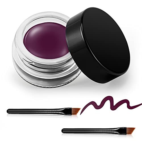 Erinde Black Gel Eyeliner, Waterproof Long Lasting Cream Eyeliner Gel, High-Intensity Pigments Smudge-Proof Eye Liner Makeup, Water-Resistant Eye