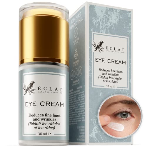 ORGANIC Eye Cream - 3X MORE POTENT ENCAPSULATED VITAMIN E Anti-Ageing with Soothing Oat Extract, HA and Antioxidants - GMP-Certified/DERMATOLOGIS