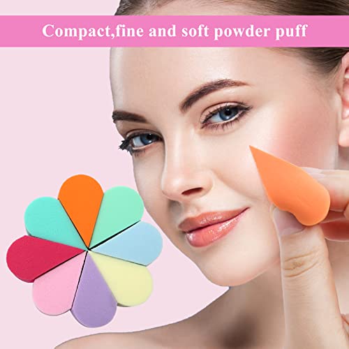 Face Paint Sponge Makeup Beauty Face Painting Sponges 8pcs Reusable Petal Puff Cosmetic for Girls Women Small Petal Wedges Multi Pack Soft Founda