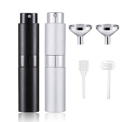 SONGQEE 8ml Travel Perfume Atomiser Refillable, Mini Refillable Perfume Bottle Aftershave Spray Bottle, Upgraded Perfume Atomizer Perfume Pod and