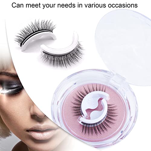 AWAVM False Eyelashes,1 Pair False Eyelashes Natural,Wispy Eyelashes,Self Adhesive Eyelashes,Reusable 3D Lashes,Self Stick Lashes Reusable Waterp