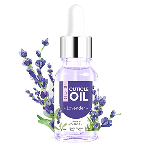 CHUCHU Cuticle Oil for Nails, Jojoba Nail Cuticle Oil Contain Vitamin B & E, Moisturizes Cuticle and Nail's Skin, Strengthens Nails, Prevents Han