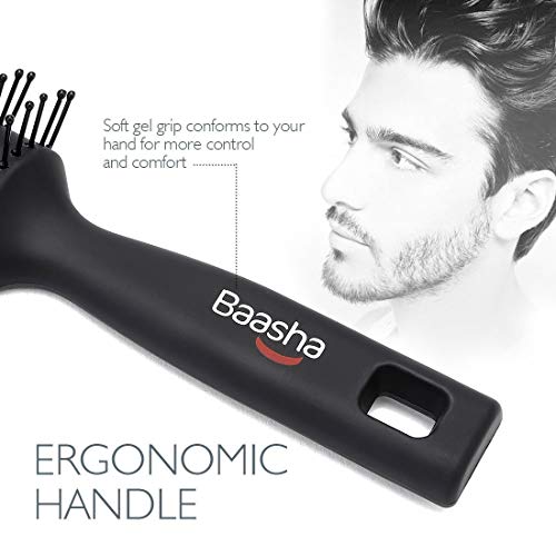 Hair Brush, Baasha Detangle Hair Brush for All Hair Types, Blow Dry Hair Brush for Women Men, Massaging Scalp, Vent Brush Reducing Hair Breakage