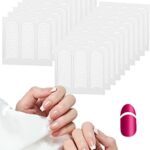 French Nail Stickers 960Pcs | 20 Sheets French Manicure Stickers, French Tip Stickers Self-Adhesive, Moon Shape French Manicure Nail Stickers | D