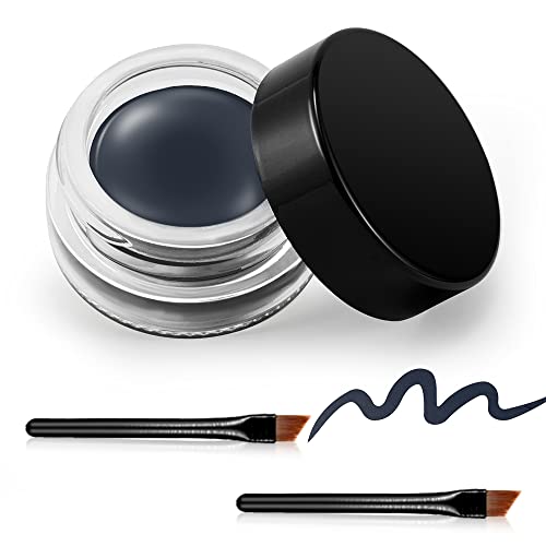 Erinde Black Gel Eyeliner, Waterproof Long Lasting Cream Eyeliner Gel, High-Intensity Pigments Smudge-Proof Eye Liner Makeup, Water-Resistant Eye