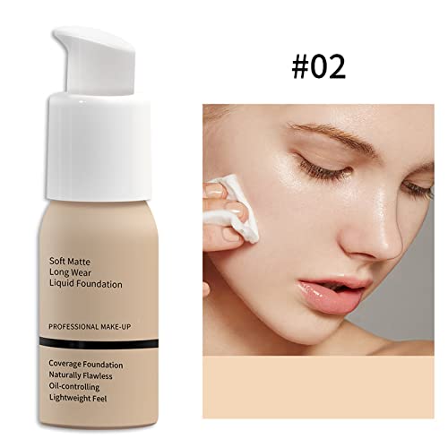 Foundation Full Coverage,Flawless Colour Changing Foundation For Mature Skin,Naturally Blends Concealer Foundation Makeup,Long-Lasting Moisturizi