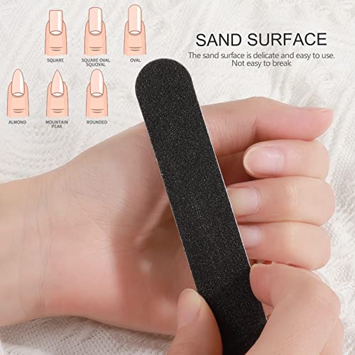 FANDAMEI Nail Files and Buffers, 100/180 400/4000 Grit Professional Manicure Tools Kit Rectangular Art Care Buffer Block Tools, 7 Ways Buffer Blo