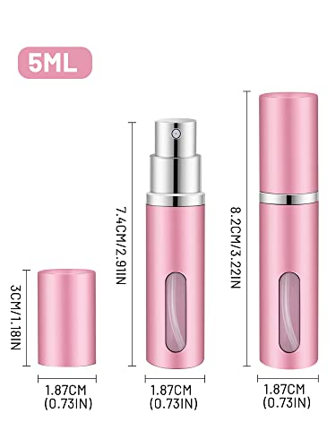 BELEVO Travel Perfume Atomiser Refillable 3 Pcs Perfume Travel Bottle For Toiletries 5 Ml Refillable Perfume Bottle Mini Spray Bottle Suitable Fo