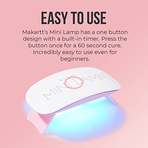 Makartt LED Mini Nail Lamp, Nail Dryer 6W UV Lamps for Gel Nails Nail Light UV Nail Lamp with 60s Timer USB for Gel Nail Polish Travel Gel Nail L