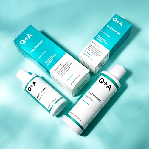 Q+A Niacinamide Daily Toner. A face toner to calm breakouts and de-clog pores. 100ml/3.4fl.oz