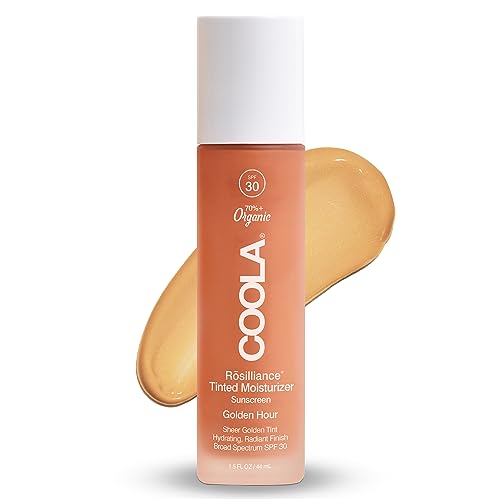 Coola Rosilliance SPF 30 BB+ Mineral Tinted Sunscreen, Sheer and Luminous Finish, 70 Percent + Organic and Dermatologist Tested, Bronze Goddess ,