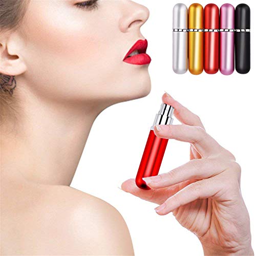 Perfume Atomiser Bottles, Scoolr 5 Pieces Perfume Atomisers Refillable Perfume Atomizer Mini Perfume Bottles Travel Fragrance Empty Spray Bottle