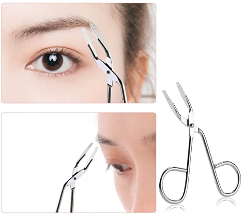 Professional Scissor Handle Eyebrow Tweezer Slant Tip Tweezer Flat Tip Tweezers Hair Plucker Pliers Beauty Tools for Women and Men, Straight Tip