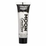 Moon Creations Face & Body Paint Tubes | White | 12ml | Ready to Use Face Paint | No Flake | Cruelty Free, Made in UK | Face Paint for Kids, Adul