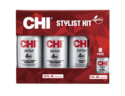 CHI Silk Infusion | Leave-In Hair Serum for Dry Damaged Hair | Heat Protectant for All Hair Types | Pre-Styling Hair Oil for Repair, Strengthenin