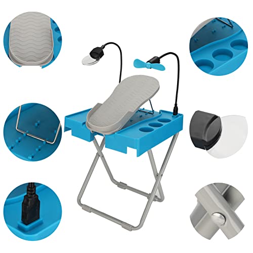 QITERSTAR Non Slip Pedicure Foot Rest, Adjustable Professional Foldable Pedicure Stand Adjustable Pedicure Nail Tool Nail Pedicure Supplies for H