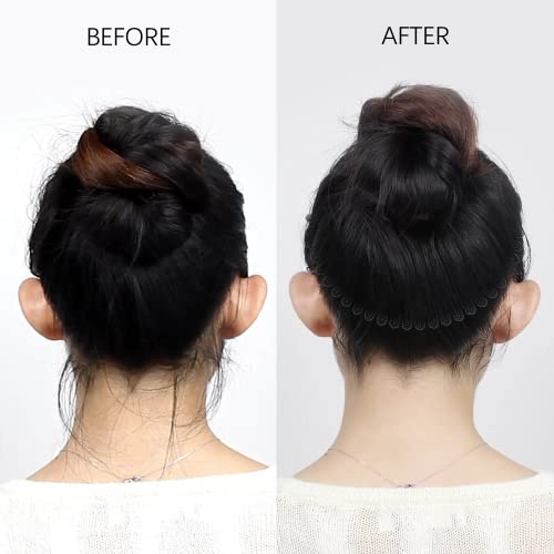 Comb Headband 4 Pieces Full Circular Stretch Comb Headband Flexible Zig Zag Headband Flexi Comb Headband Zigzag Hairband Plastic 90s Headband Zig