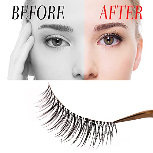 Aupalada False Eyelashes Wispy Lashes Natural Look Clear Band Lashes Pack Light Volume Soft Strip Fake Lashes 5 Pairs Multipack, Tatti lashes, Fa