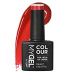 MYGEL by Mylee Nail Gel Polish 10ml [Piping Hot] UV/LED Soak-Off Nail Art Manicure Pedicure for Professional, Salon & Home Use [Red Range] - Long