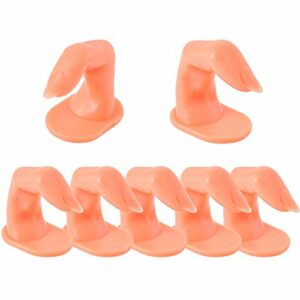 10 pcs Practice Finger Training Display Practice Stand Fake Finger Plastic Model for Nail Art Practice