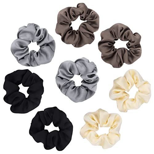 Shiny Metallic Scrunchies for Girls, 12 Pieces Hair scrunchies for Women Elastics Ponytail Holder Hair bands Teenage Girls Hair Accessories Gift